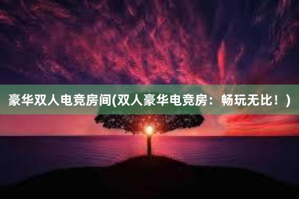 豪华双人电竞房间(双人豪华电竞房：畅玩无比！)