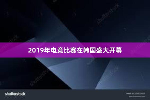 2019年电竞比赛在韩国盛大开幕