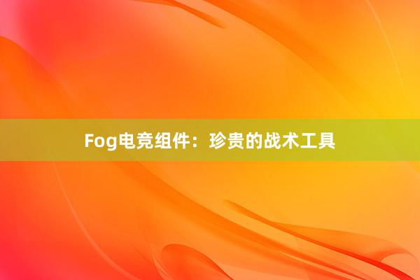 Fog电竞组件：珍贵的战术工具