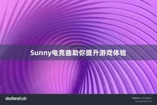 Sunny电竞曲助你提升游戏体验