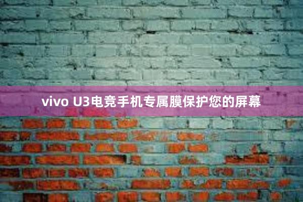 vivo U3电竞手机专属膜保护您的屏幕