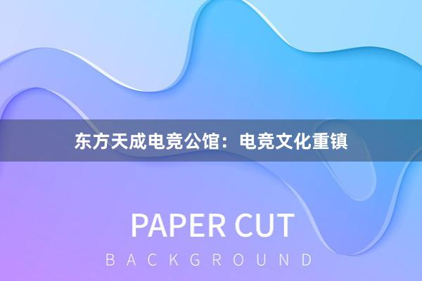 东方天成电竞公馆：电竞文化重镇