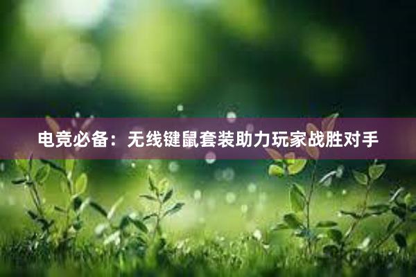 电竞必备：无线键鼠套装助力玩家战胜对手